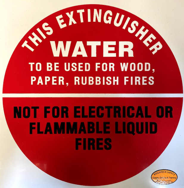 Water Instruction sign 19cm x 19cm