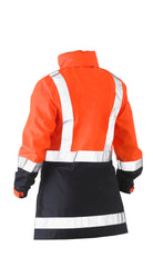 Bisley Women's Taped Hi Vis Recycled Rain Shell Jacket