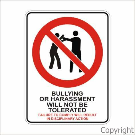 BULLYING OR HARASSMENT 450x600mm Poly