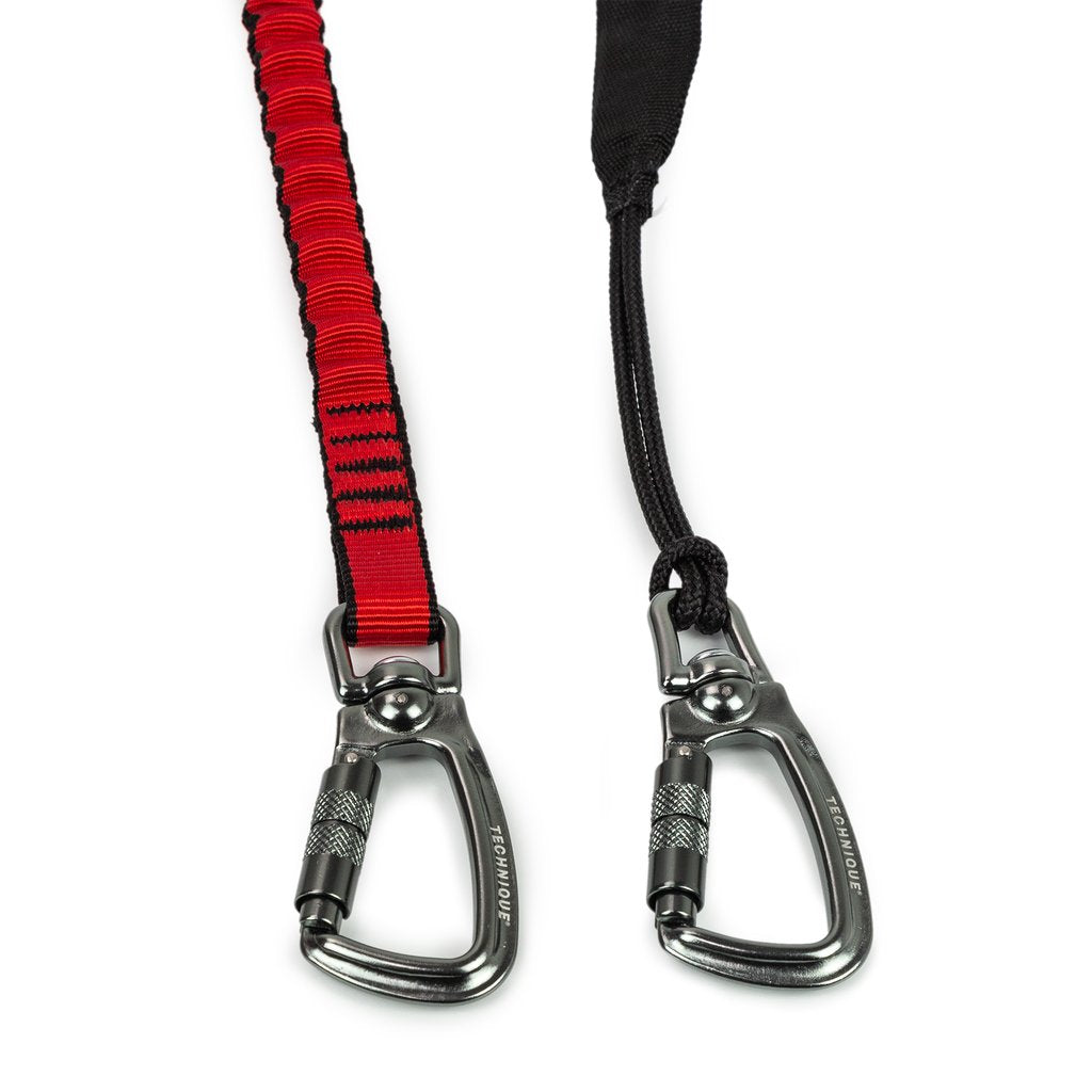 GRIPPS Bungee Tether Two Dual-Action Swivel Carabiners - 7kg/15lb