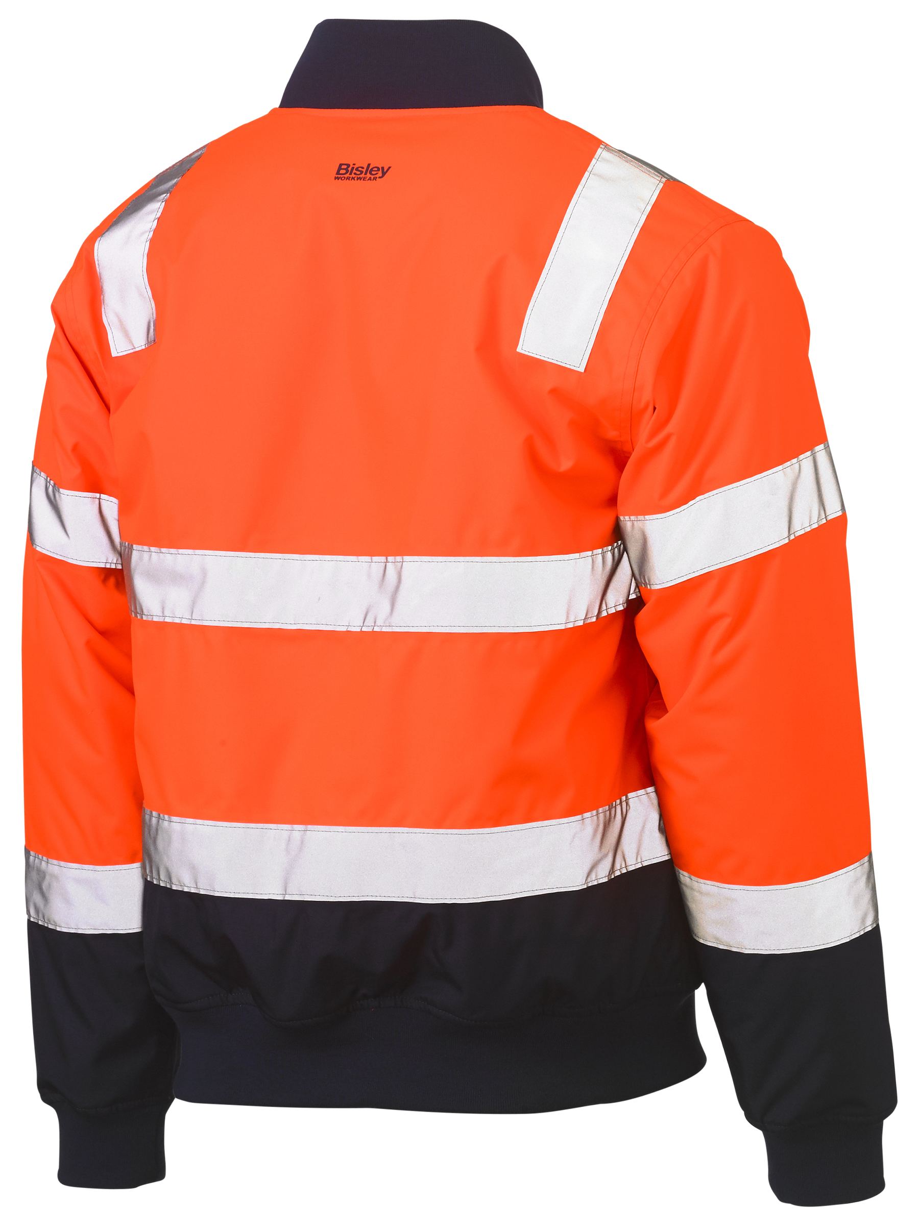 Bisley Taped Two Tone Hi Vis Bomber Jacket with Padded Lining