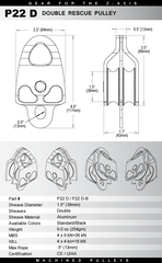 Rock Exotica Machined Rescue Pulley DOUBLE