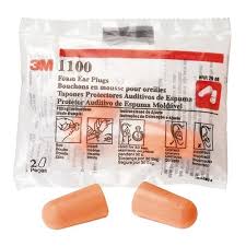 3M 1100 Uncorded Earplugs, Poly Bag -Pair