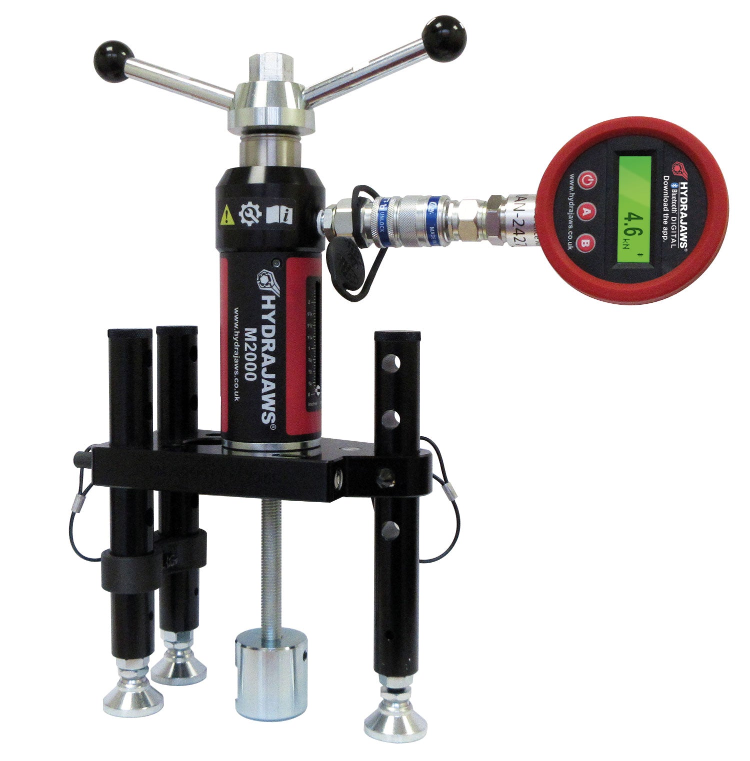 Hydrajaws M2000 PRO Kit with 25kN Digital Gauge (200-002) Anchor Fastener Pull Tester