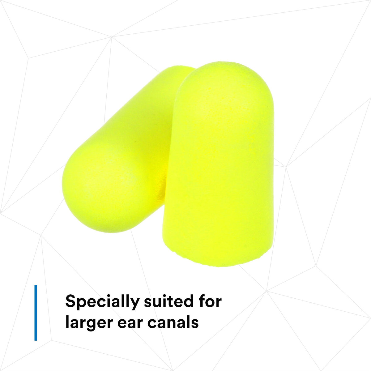 (Case of 4 bottles) 3M E.A.R soft Yellow Neons One Touch Refill, Large Uncorded Earplugs, 391-1008