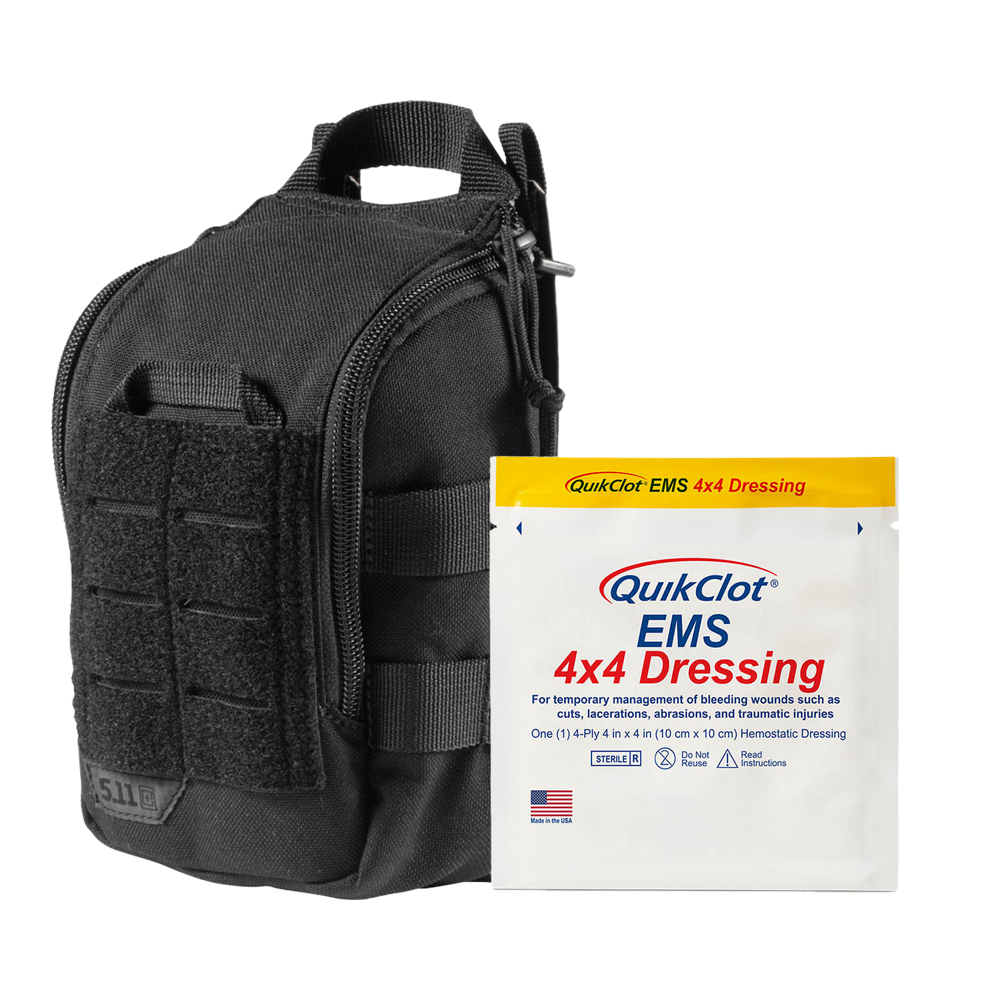 Aero Healthcare RAPIDSTOP Bleeding Control Kits - Medium, Tactical Pouch - EMS Dressing