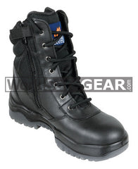 Mongrel Black Black High Leg ZipSider Boot Work Boot Victor Footwear Shoe (951020)