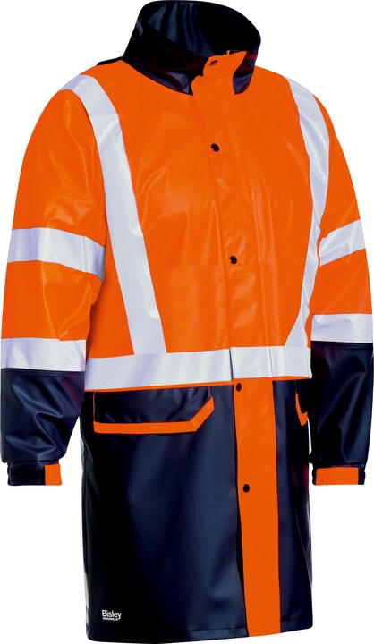 Bisley Taped Hi Vis Stretch PU Rain Coat