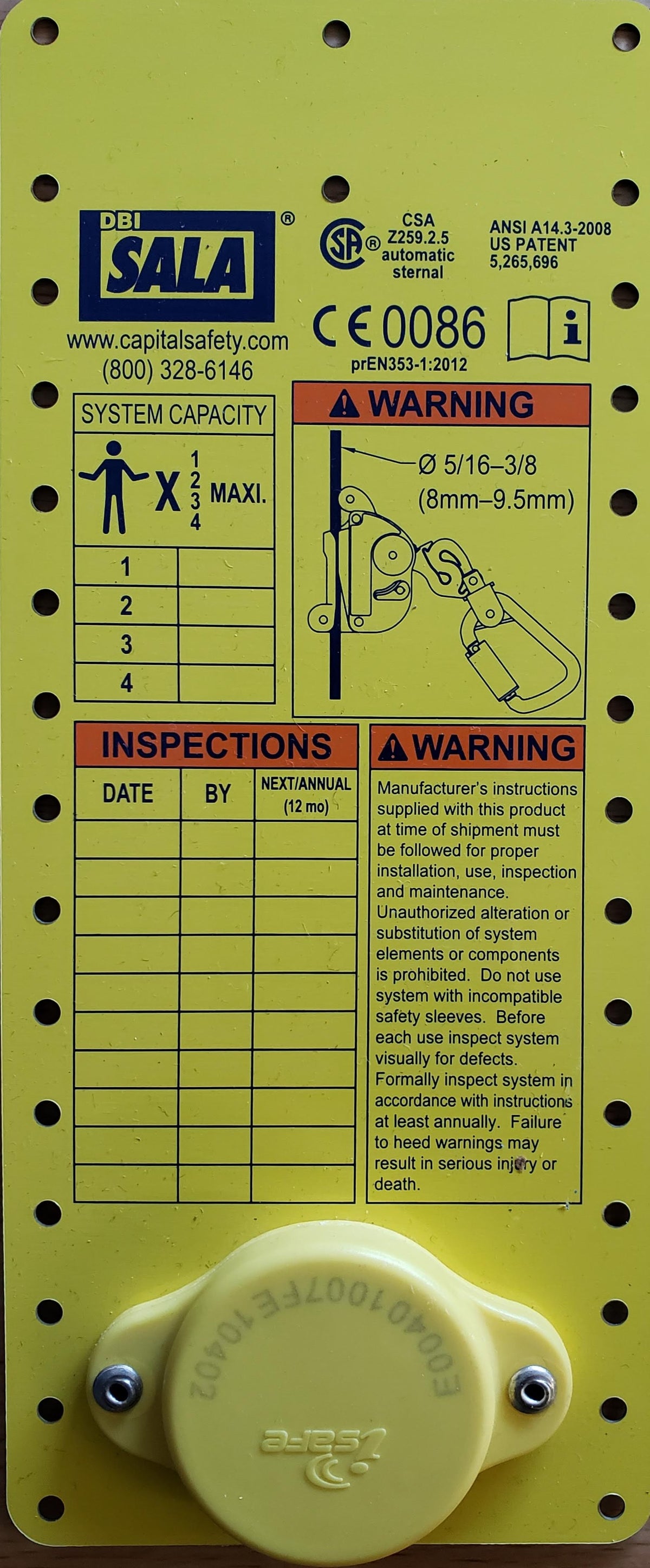 3M Order Code LAD-SAF PLATE INSTRUCT