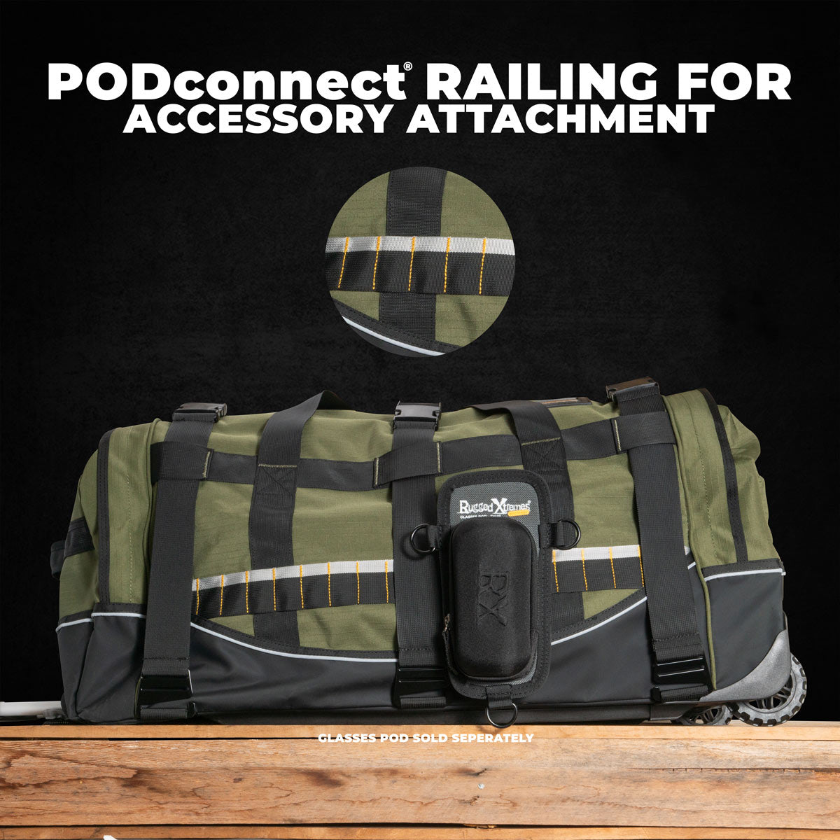 Rugged Xtremes Wheeled FIFO Transit Canvas Bag (Green)