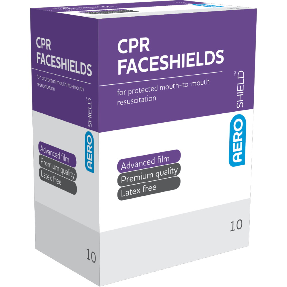 Aero Healthcare AEROSHIELD Disposable Face Shield in Sachet  Box/10