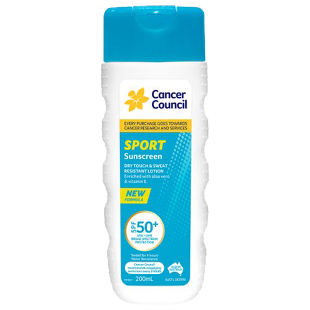 Aero Healthcare CANCER COUNCIL SPF50+ Sport Sunscreen Bottle 200mL