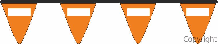 BUNTING ORANGE WITH REFLECT PANEL 30 MTR - UV Stable Polyethylene (M10RO)