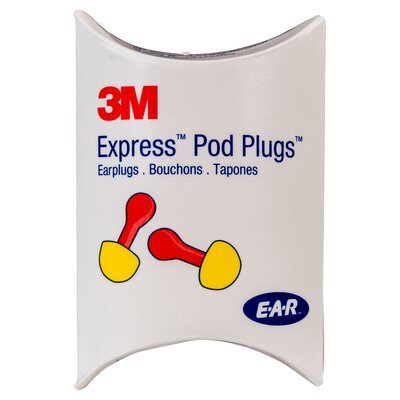 3M E-A-R Express Assorted Uncorded Earplugs  Pillow Pack 100 pairs/box