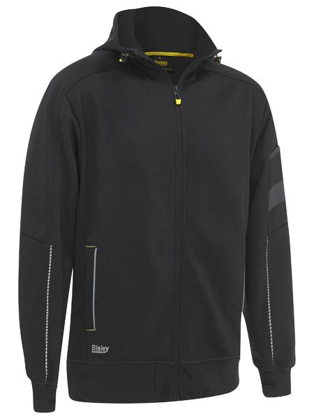 Bisley Work Fleece Zip-Front Hoodie with Sherpa Lining