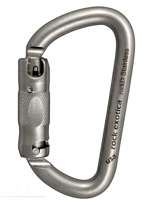 Rock Exotica rockD    Stainless Steel  Auto-Lock   Carabiner - 41Kn