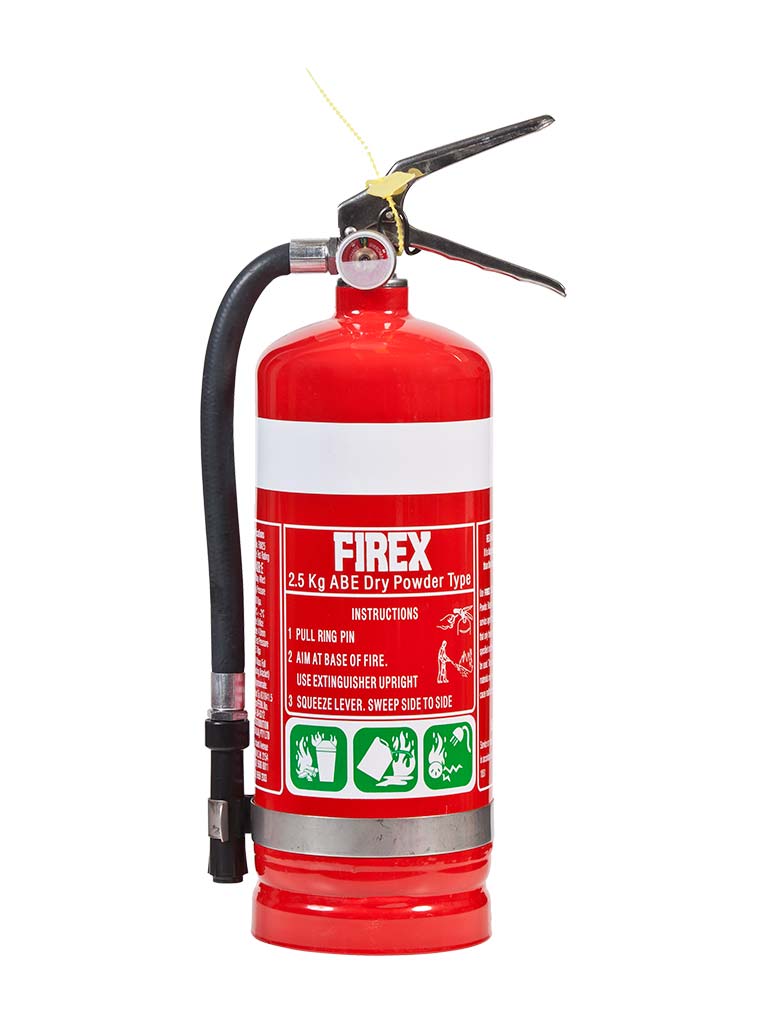 2.5kg ABE Dry Powder Extinguisher (vehicle + wall bracket)