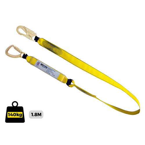 Austlift Lanyard Single webbing C/WDouble action snap hook & Triple action hook
