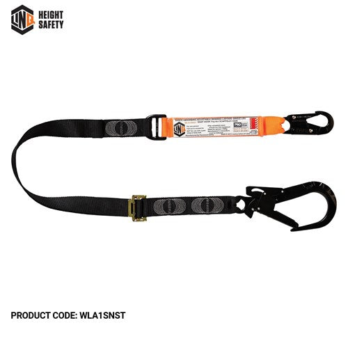 LINQ Elite Single Leg Shock Absorbing 2M Adjustable Lanyard