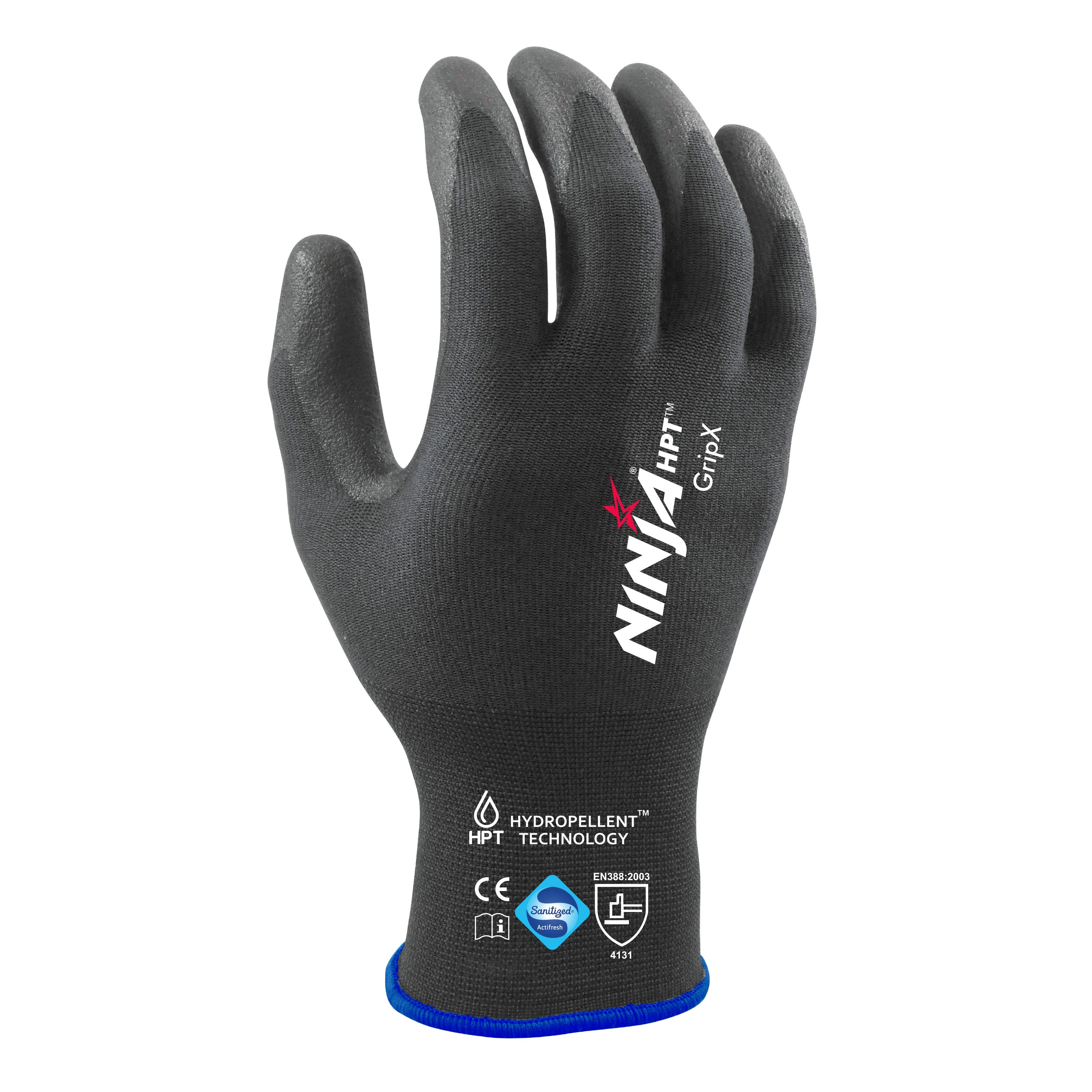 Ninja HPT GripX Glove Black Nitrile Palm (NIGRPXHPT)