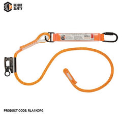 LINQ Single Leg 2M Shock Absorb Adjustable Rope Lanyard With Rope Grab