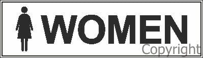 WOMEN 100x350mm Self Stick Vinyl