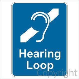 HEARING LOOP 150x225mm Self Stick Vinyl