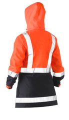 Bisley Women's Taped Hi Vis Recycled Rain Shell Jacket
