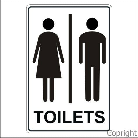 TOILETS LADIES / MENS 150x225mm Self Stick Vinyl