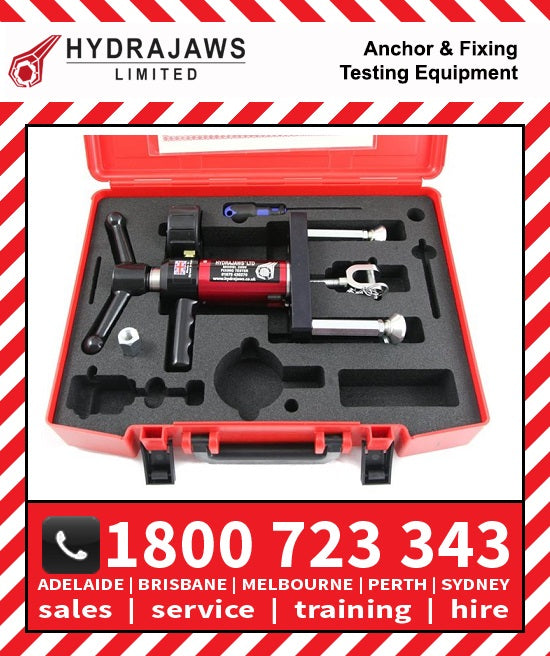 Hydrajaws Model 2000 SAFETY HARNESS EYEBOLT Tester Kit with 15kN Analogue Gauge (CS2000EBEXP)