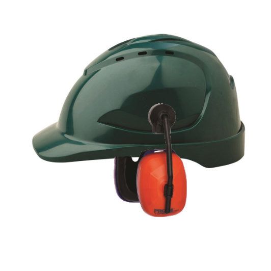 ProChoice V9 Hard Hat Vented Green (HHV9-G) with Viper Earmuffs (HHEM)