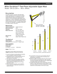 1145mm 45" Durahoist Mast Extension 1100mm (DH-22/45)