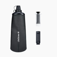 Lifestraw Dark Grey Peak Collapsible Squeeze Bottle (LSPSF1GRWW)