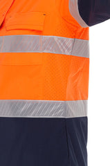 Bisley Women's X Airflow Hi Vis Taped Stretch Ripstop Shirt