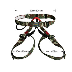 Camo Tree Carving Rock Climbing Safety Rappelling Sit Belt Harness Equipment