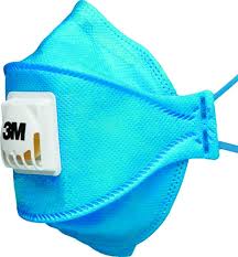 3M  P2 N95 Aura Flat Fold Respirator valved (9422+) Pk-10