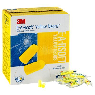 3M E-A-R soft Yellow Neons Uncorded Earplugs Poly Bag 200 pairs/box