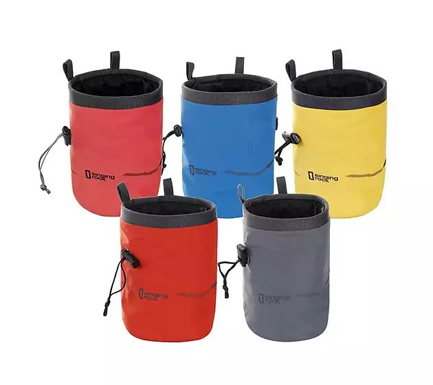 Chalk bag MOUNTAINS (blue, red, dark grey, yellow)