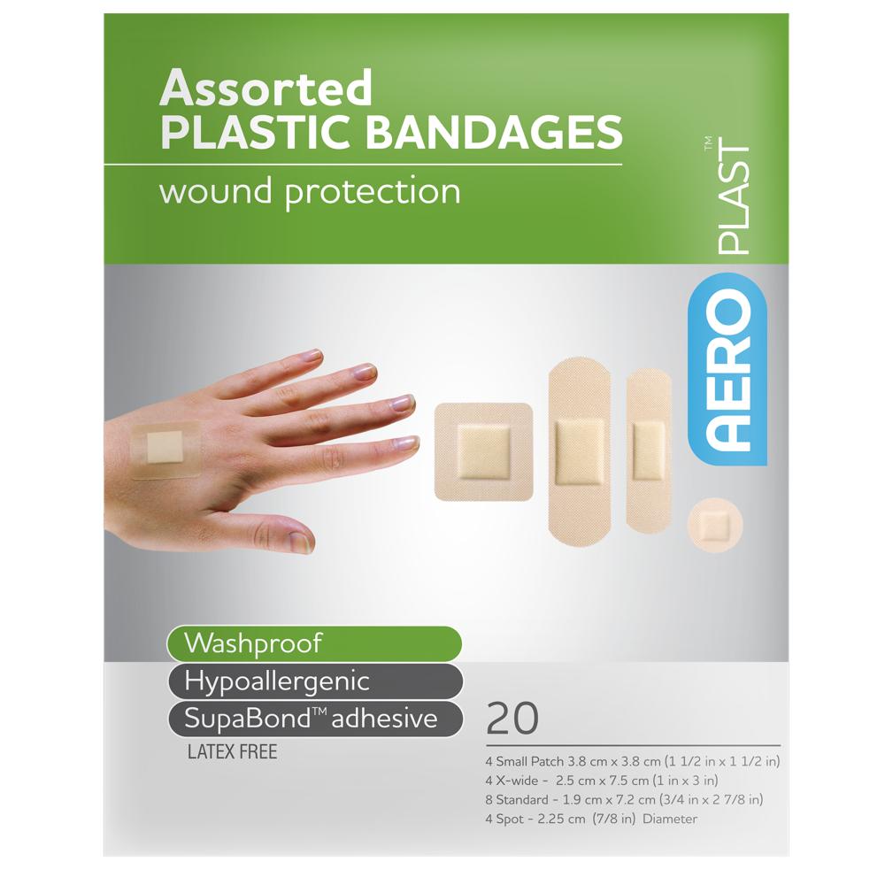 Aero Healthcare AEROPLAST Plastic Assorted Dressings Env/20