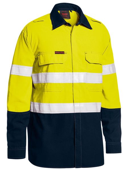 Bisley TenCate Tecasafe Plus 480 Taped Hi Vis Lightweight FR Vented Shirt