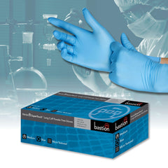 Bastion Nitrile  Supertouch  Blue  - 300Mm  Long  Cuff -  Powder  Free - Micro  Textured