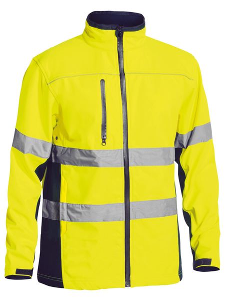 Bisley Taped Hi Vis Soft Shell Jacket