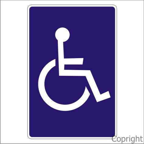 DISABLED SYMBOL 100x140mm SS Vinyl (Pack of 5)