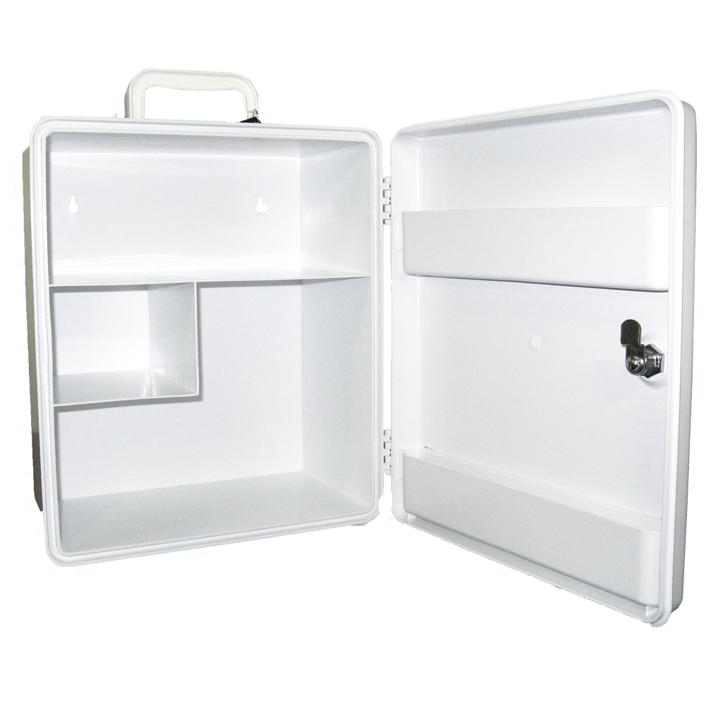 Aero Healthcare AEROCASE Large White Plastic Cabinet with Key Latch 32 x 37 x 18cm