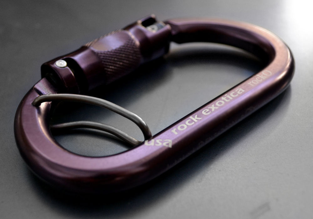 Rock Exotica rockO WireEye Auto-Lock  Carabiner - 24Kn