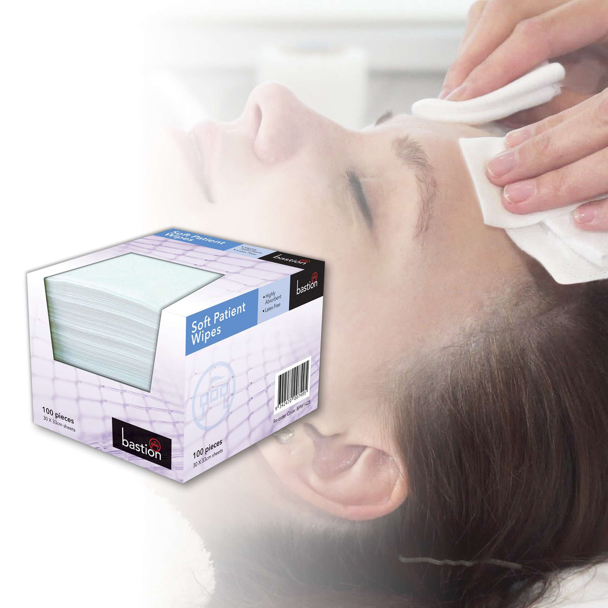 Bastion Soft Patient Wipes, 30cm x 33 cm (Carton of 800)