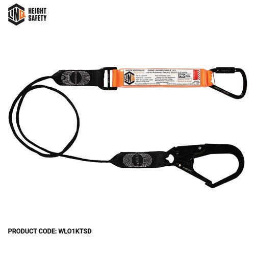 LINQ Elite Single Leg Shock Absorbing Webbing Lanyard