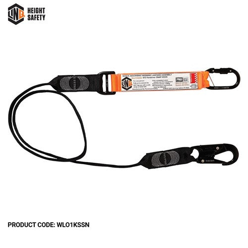 LINQ Elite Double Leg Shock Absorbing Webbing Lanyard