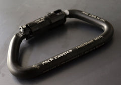 Rock Exotica rockSteel Auto-Lock Carabiner - 45Kn - BLACK