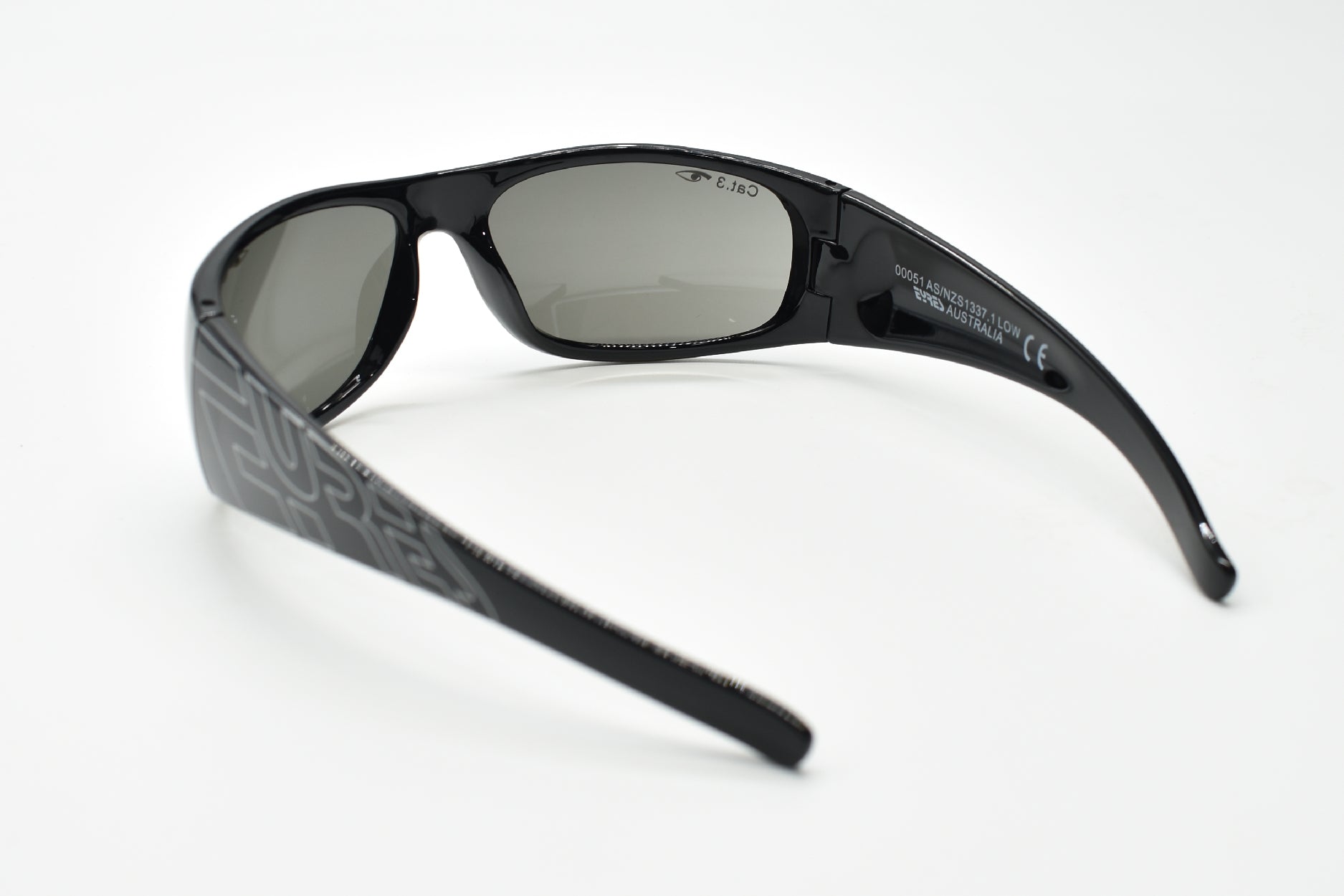 EYRES XCCESS Shiny Black Frame Grey Lens